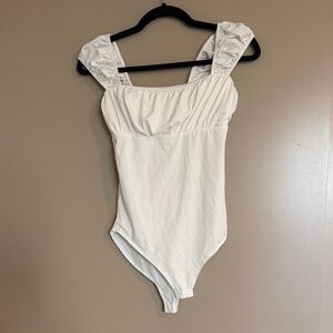 Gaze White Sleeveless Bodysuit